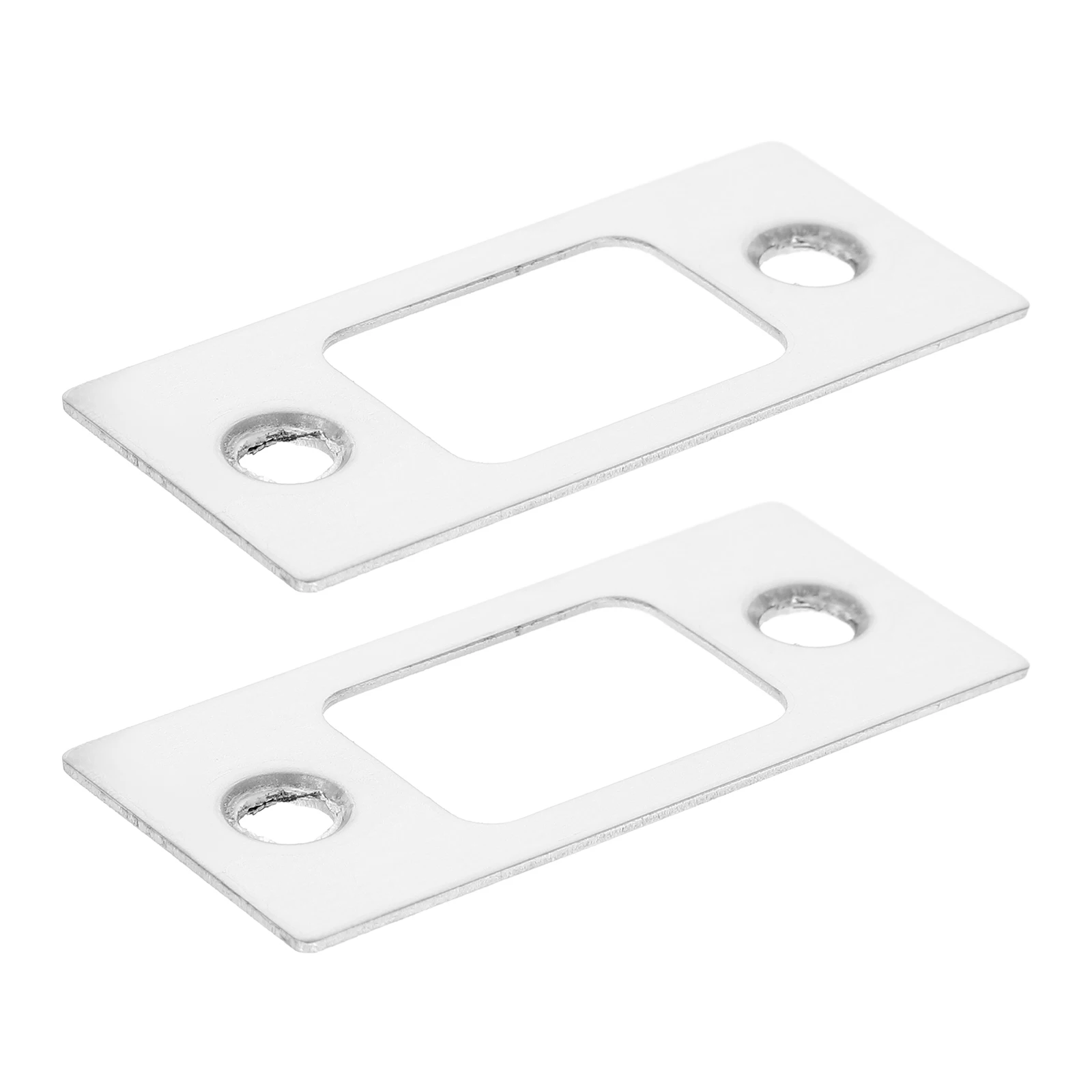 2pcs Lock Strike Plate Stainless Steel Deadbolt Door Security Plate Cover Door Reinforcement Kit Strike Reinforcement Fillers