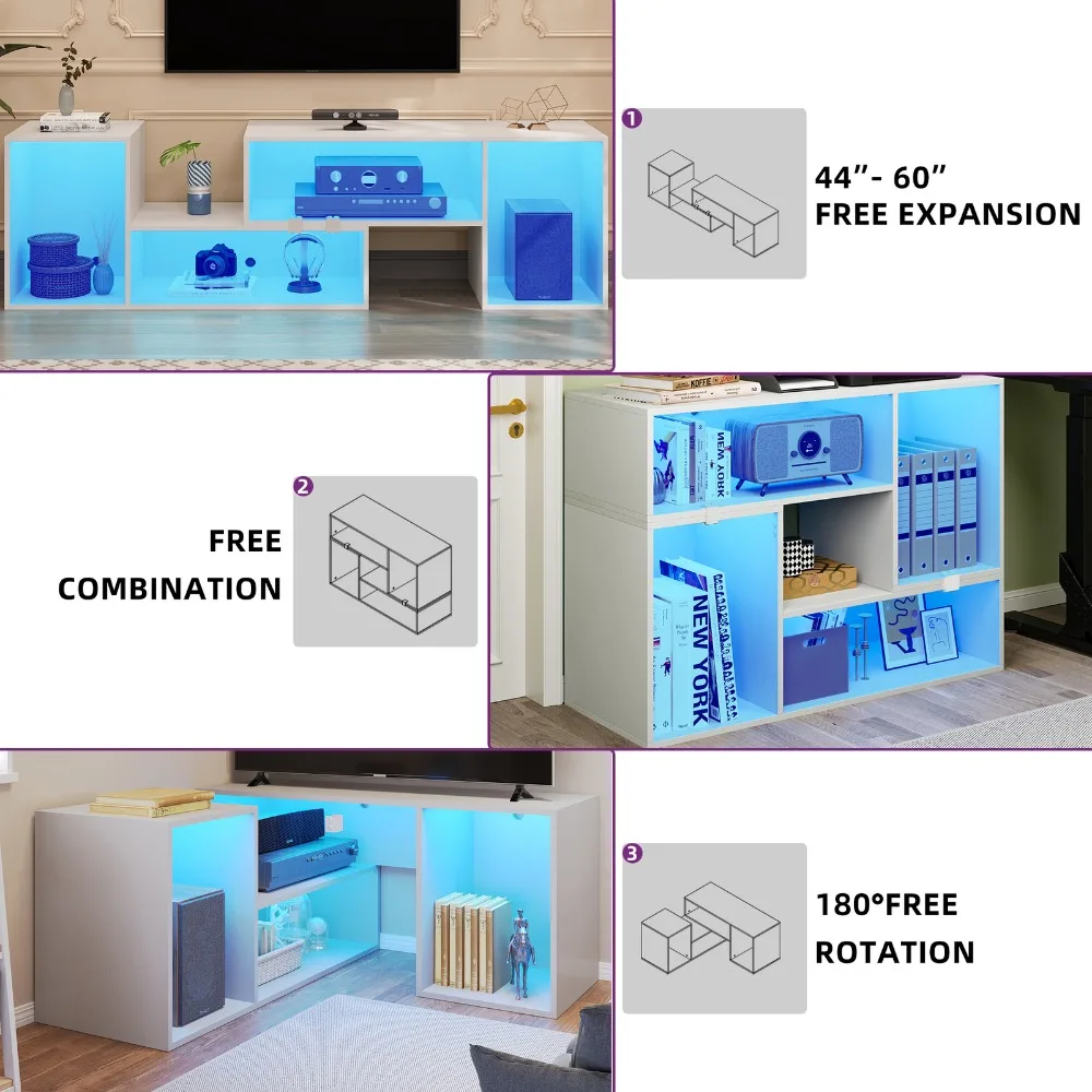 

TV Stand with LED Lights for 65/70/75 inch TVs Entertainment Center