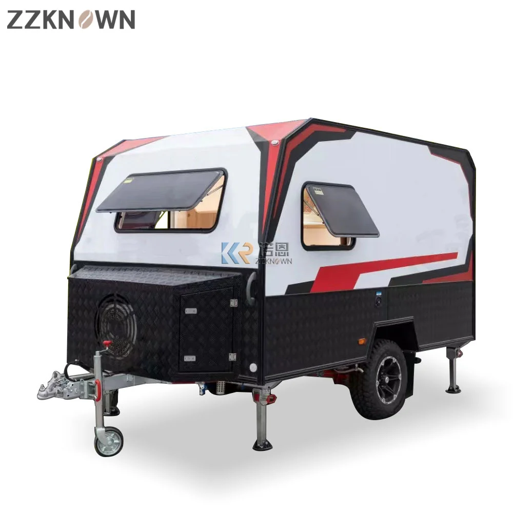 Us Standards Reizen Camping Trailer met Badkamer Compacte Off Road Camper Trailer Motor Home Rv Camper Caravan Mover