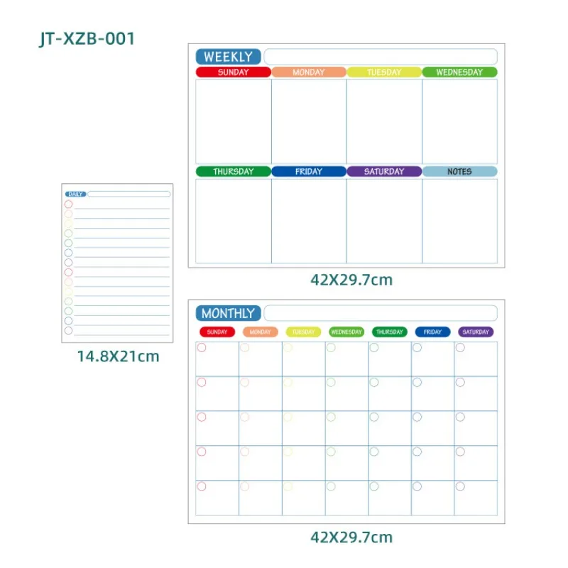 Planificador semanal mensual magnético, tabla de calendario, pizarra blanca, planifica tu semana mensual con eficiencia