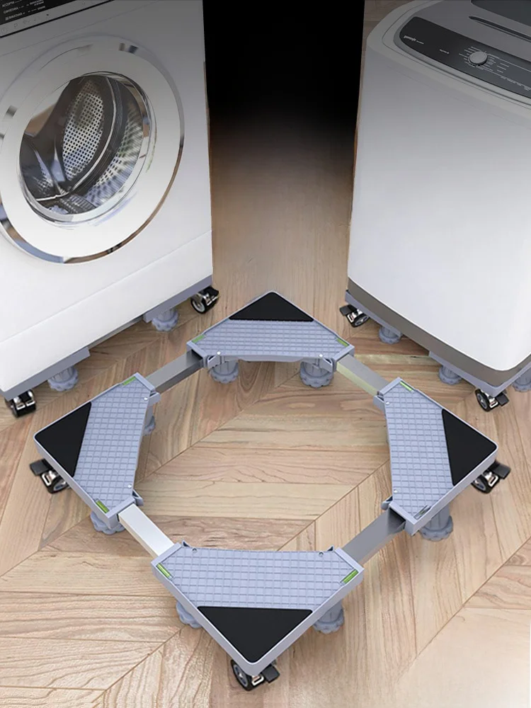 Base Universal para Lavadora con Altura Ajustable, Ruedas Universales para Tambor de Lavadora, Soporte de Acero Inoxidable