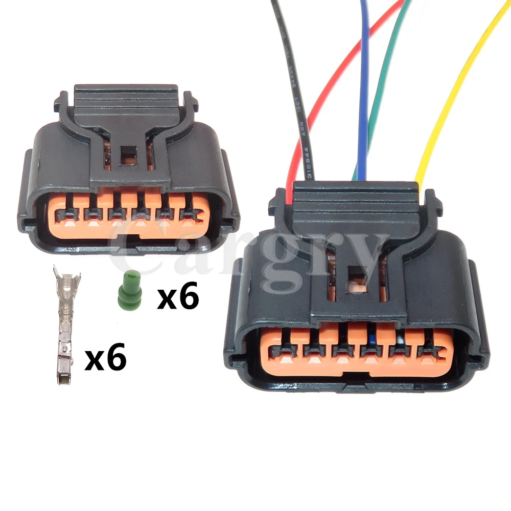 

1 Set 6P HP296-06100 HP286-06021 Automobile Starter Reversing Radar Wiring Terminal Socket Auto Accessories