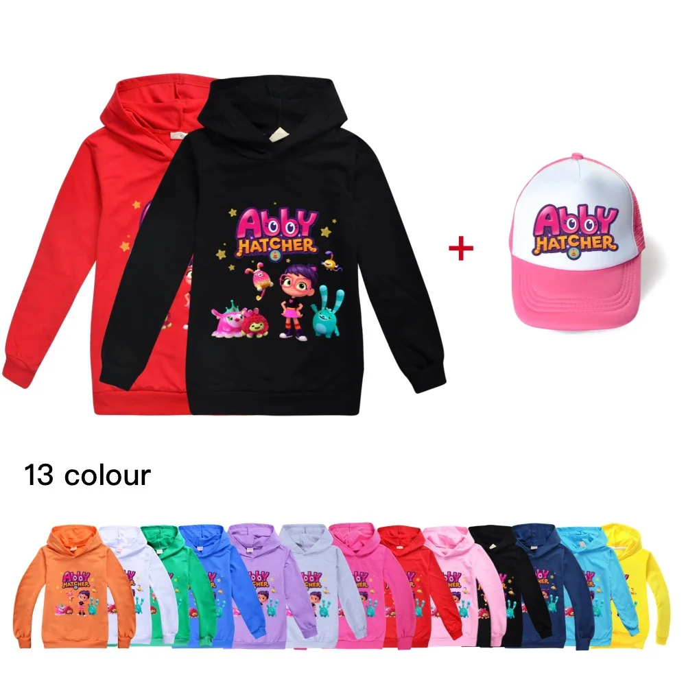 

Abby Hatcher Hoodie Kids Cartoon Hoodies Children Long Sleeve Coats Toddler Girls Cute Clothes Boys Pullovers Sweatshirts+Hat