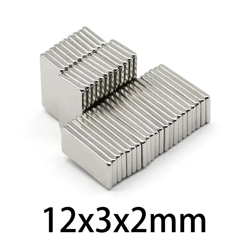 12x3x2mm Strong Block Magnets Quadrate Rare Earth Magnet Sheet 12x3x2mm For Home Refrigerator,Office,DIY 12*3*2