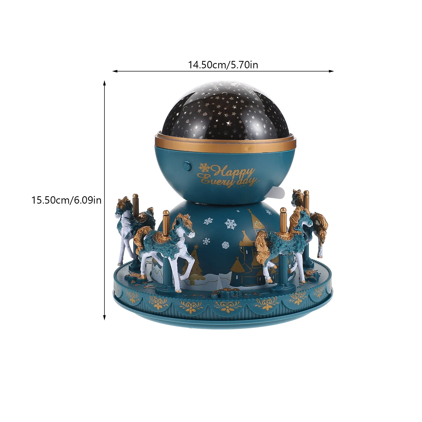Carousel Music Box Projection Light Multicolor Rotating Horse Melody Lamp Gift Birthday Home Decor Carousel Music Box