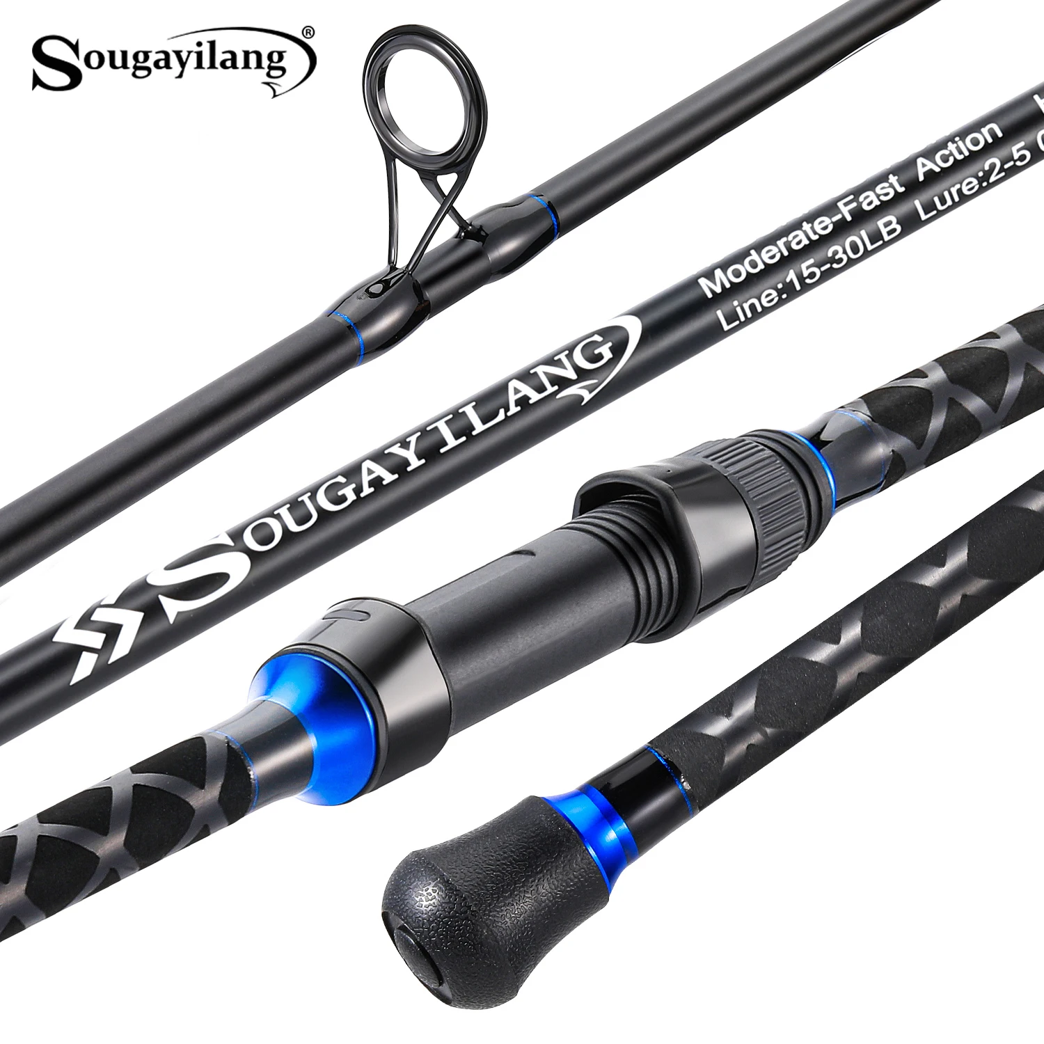 

Удилище Sougayilang 3-секционное для дальнего заброса, высокопрочное, из углеродного волокна, легкое, прочное, с нескользящей рукояткой, для лески 12-40 фунтов. Рыбалка на крупную рыбу