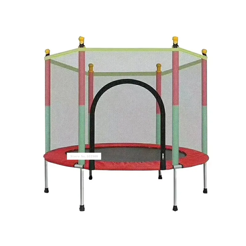 Indoor kids Round Trampoline Family Toy Small Bouncing Bed Household Jumping Bounce Bed With Protecting Wire Net