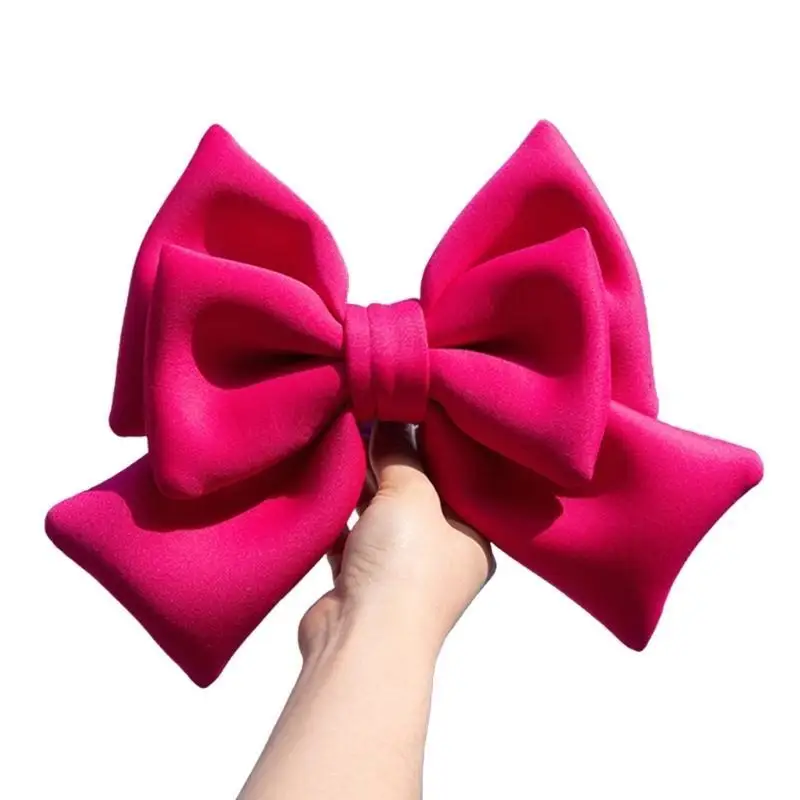 

02DE Motorbike Helmets Decor Adhesive Large Bowknot Fashion Helmets Patches