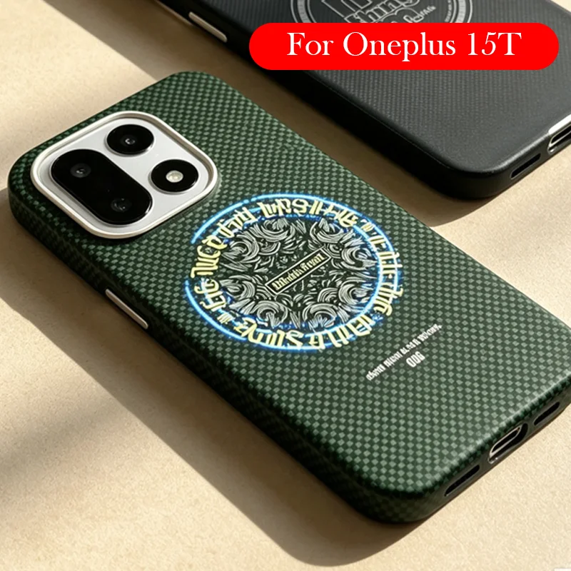 Real Aramid Fiber Kevlar Case for Oneplus 15T Magnetic with Magsafe Cover ONEPLUS 15T Carbon Fiber Woven