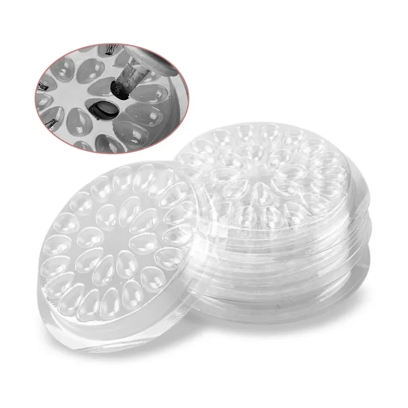 10-100Pcs Eyelash Glue Tray Premium Adhesive Gasket For Lash Extensions Quick Drying Support Oval Shape Reusable Waterproof