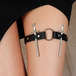 Women's PU Leather Gothic Leg Rings Punk Style Garters Cosplay Clothing Accessories Harajuku Style Leg Straps