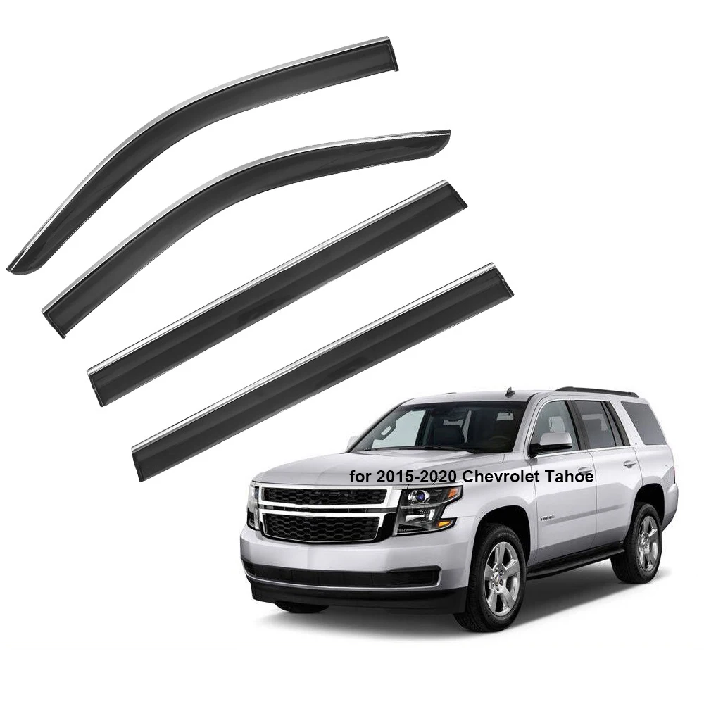 Rain Guard 4-Piece for Chevrolet Chevy Tahoe 2015-2020 & GMC Yukon 2015-2020 Rain Guards Window Visors Deflectors for Cars