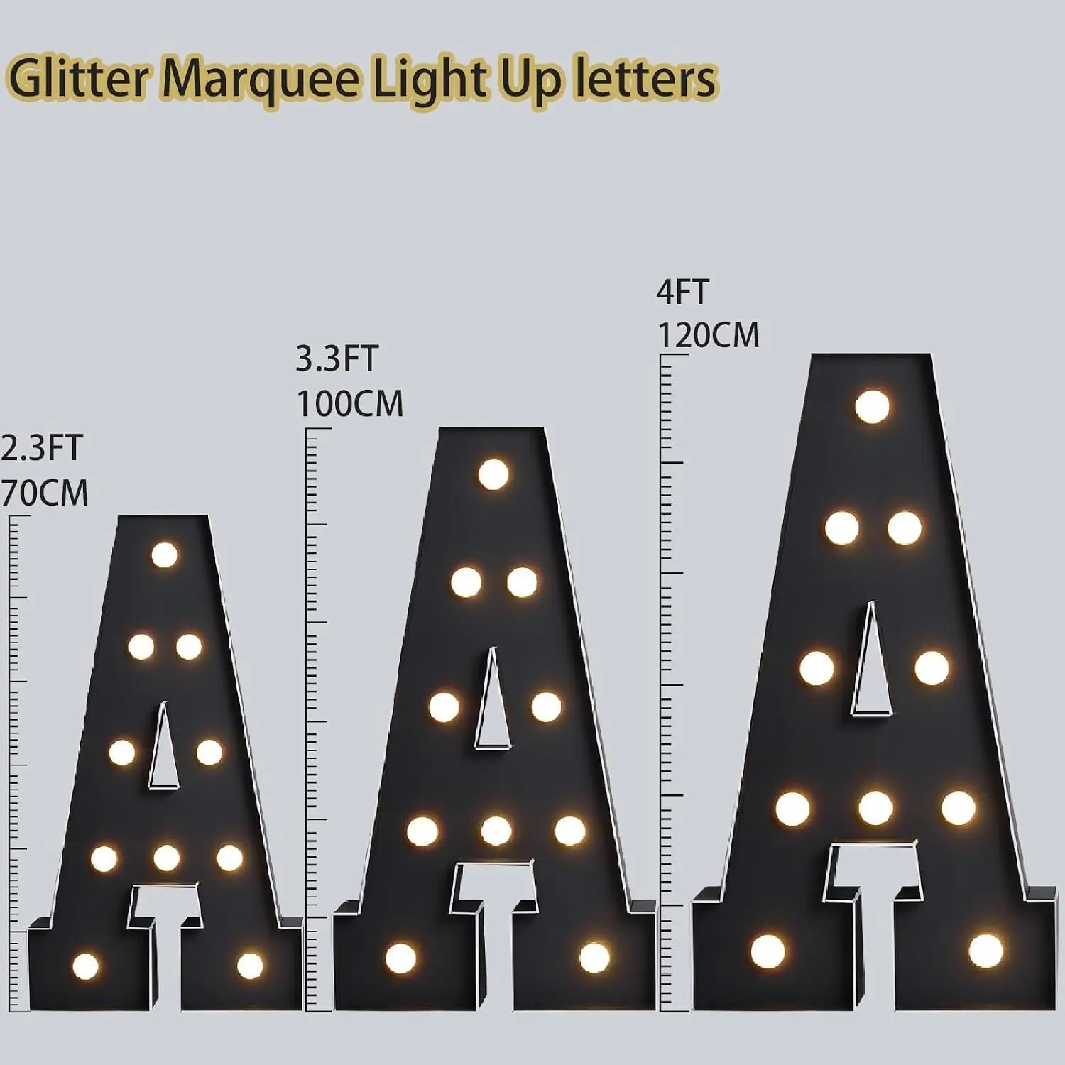 Mosaic Glitter Number Six Large Light Up Black Night LED Four Foot Party Wedding Birthday Decor