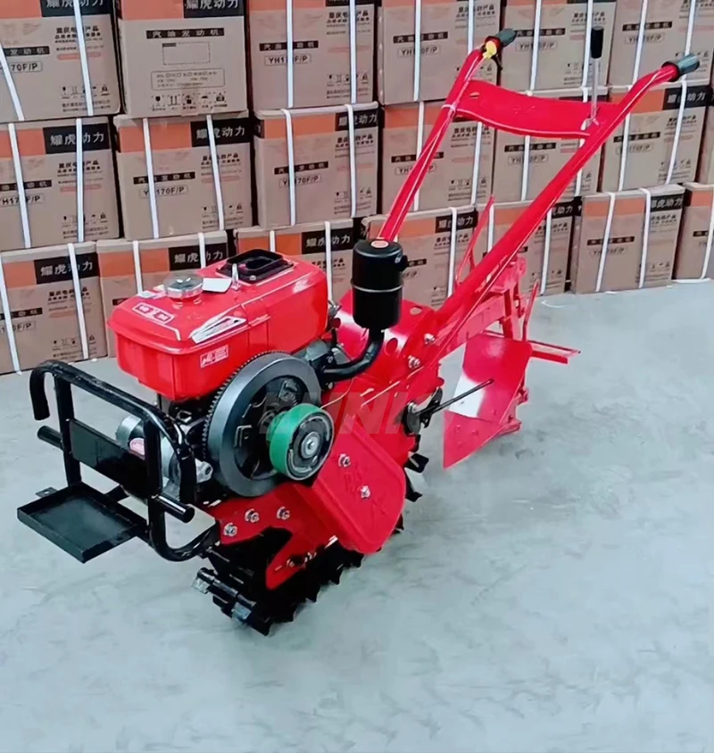 Li Factor Farming Machinery Mini Ratavator Rotary Cultivator Motocultor Two Wheel Hand Walking Tractor Power Weeder Tiller Sale