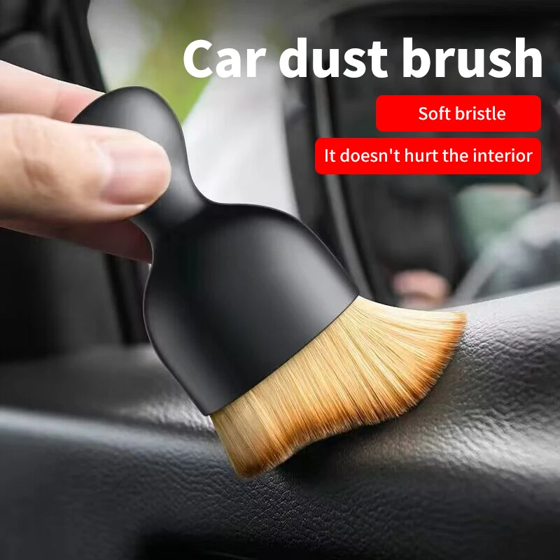 Car Vent Cleaning Soft Brush With Casing For Car Interior Cleaning Tool Artificial Car Brush Car Crevice Dusting Car Detailing