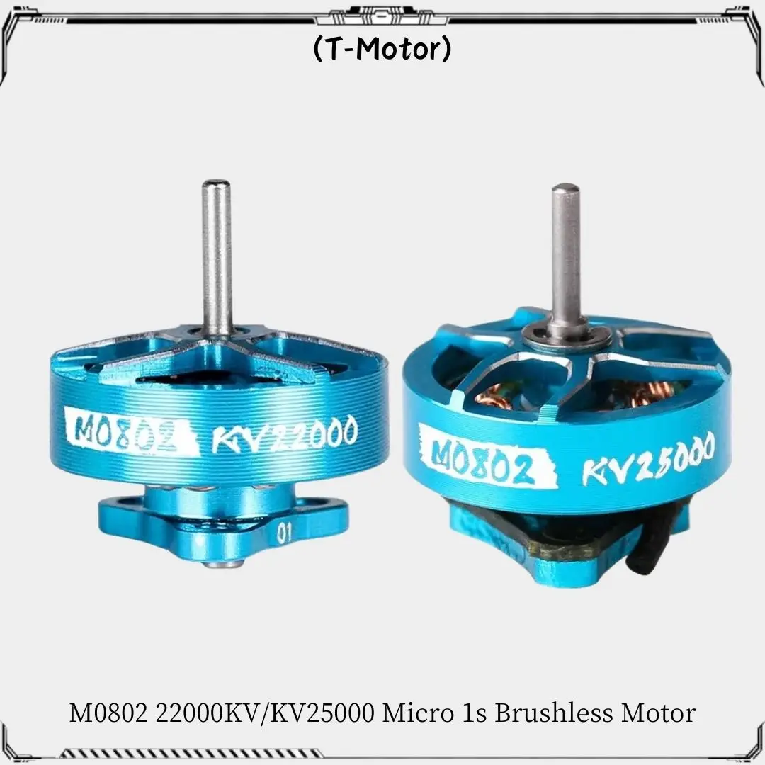 T-MOTOR M0802 0802 19000KV 25000 KV 27000KV Micro 1S Brushless Motor For 65-75MM Tinywhoop FPV Racing Drone