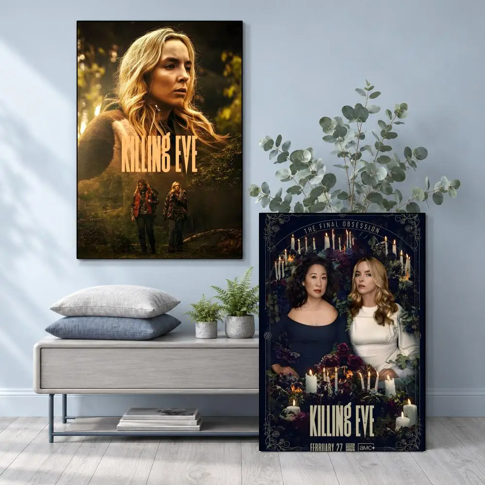 Sharp Intriguing Series Killing Eve Poster Frameless PP Self Adhesive Aesthetic Room Gift Decor