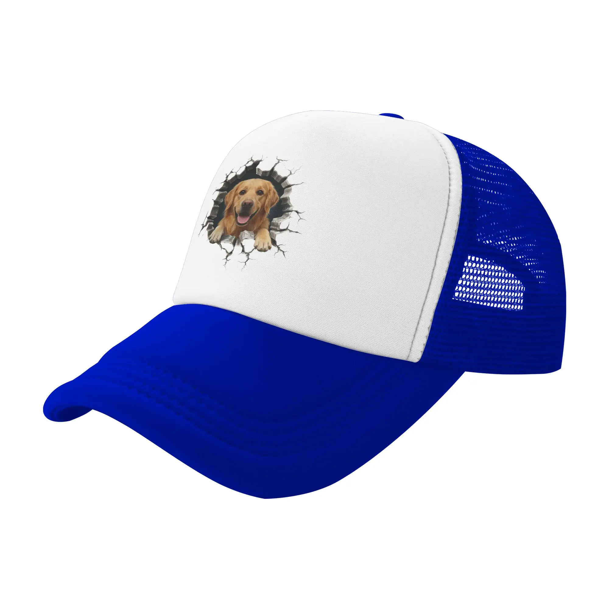 Breaking Through Golden Retriever Baseball Cap Women Men Personalized Adjustable Dog Lover Trucker Hat Sports Snapback Dad Hats