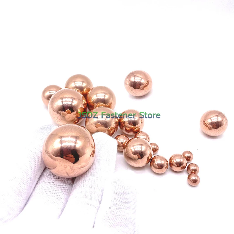 1-10000pcs 0.25-40mm Solid Red Copper Ball Bead Anti-corrosion Pure Purple Copper Ball 0.5/1/1.5/2/3/5.95/6/7/8/9/10/12/15/20