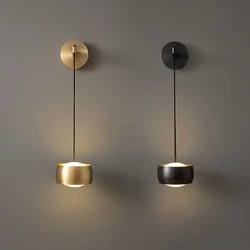 Modern copper hotel bedside wall mounted lamp indoor adjustable wall lamp bedroom led wall lamp reading bedside bedroom light