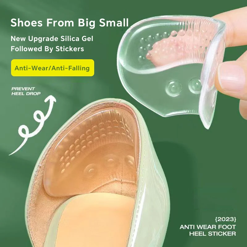 

1 Pair Silicone High Heels Heel Sticker Protector Sneakers Gel Inserts Heel Cups Anti-Slip Adjust