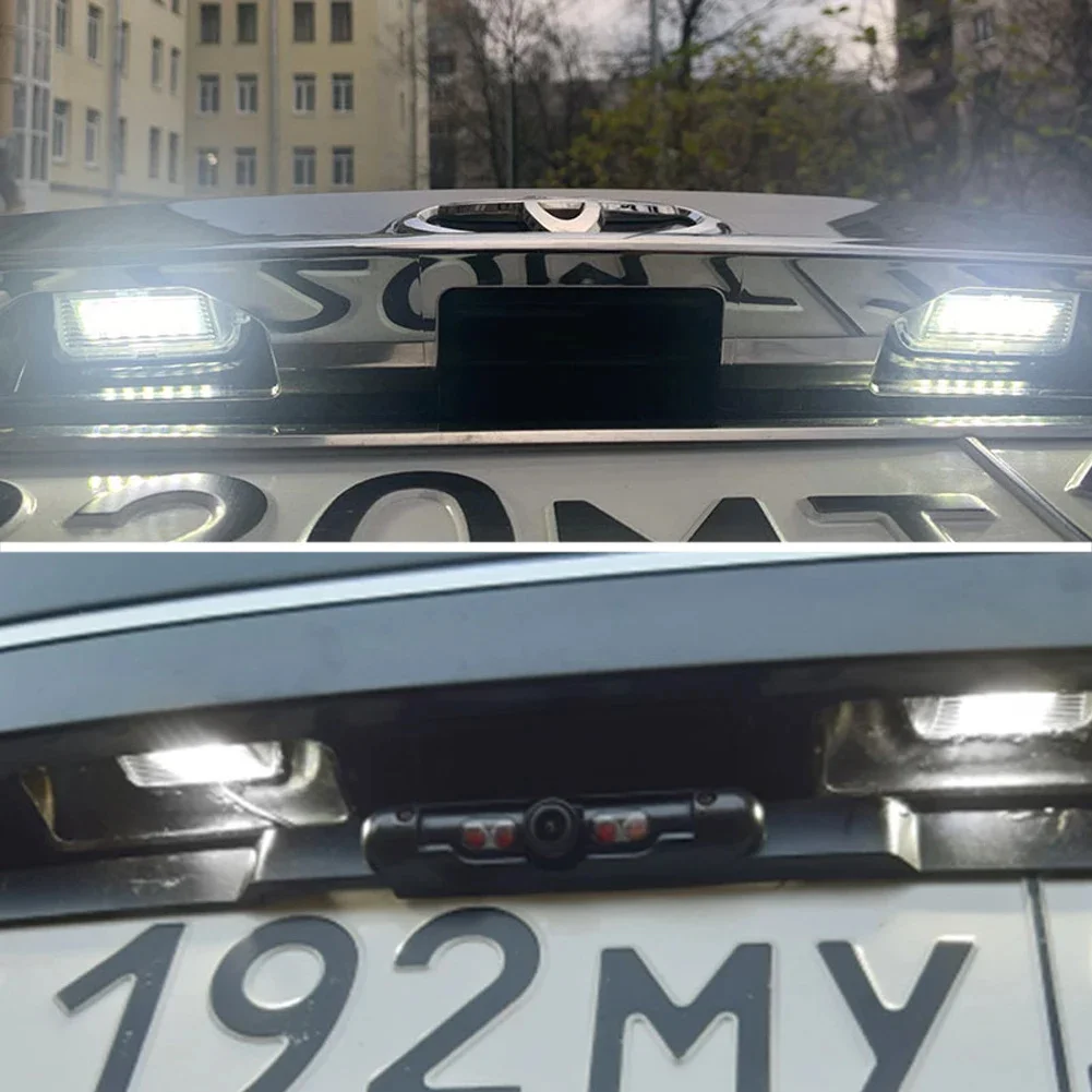 1/2Pcs Car LED License Number Plate Light Citroen C3 C4 C5 Berlingo Saxo Xsara Picasso For Peugeot 206 207 306 307 308 5008 image 5