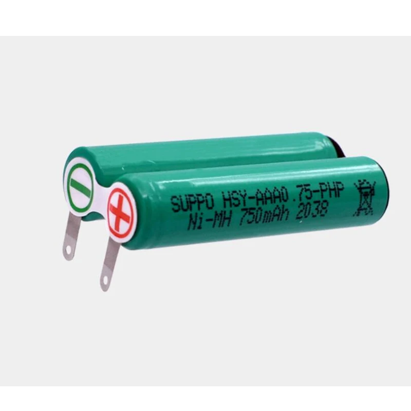 HSY-AAA0.75-PHP для PHILIPS электробритва аккумуляторы SUPPO 2,4 V 750mAh Ni-MH Battery