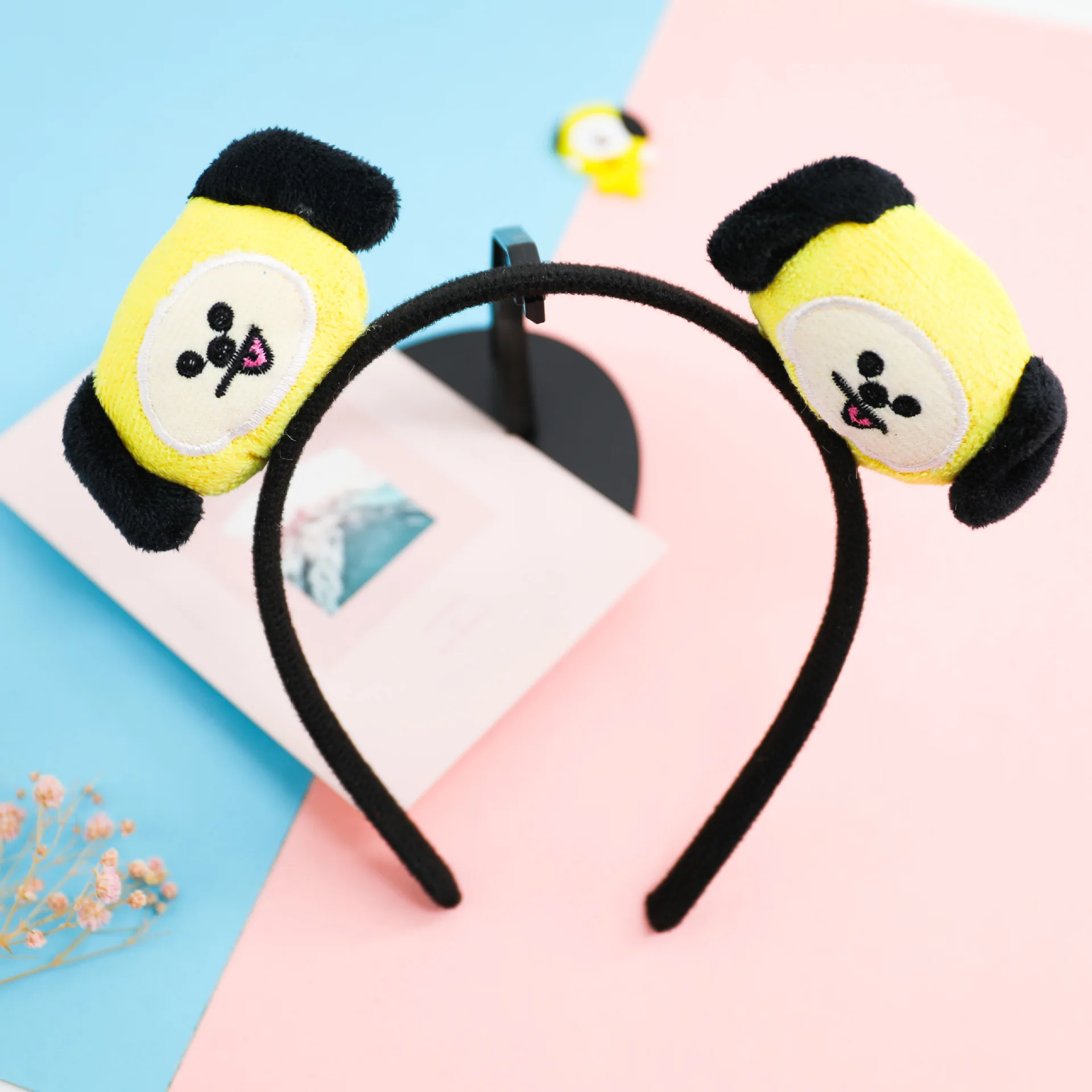 Kawaii BT21 Cute Baby Series Hair Hoop Cute Cartoon Plush Face Wash Hair Accessories Girls Head Hoop Birthday Gift