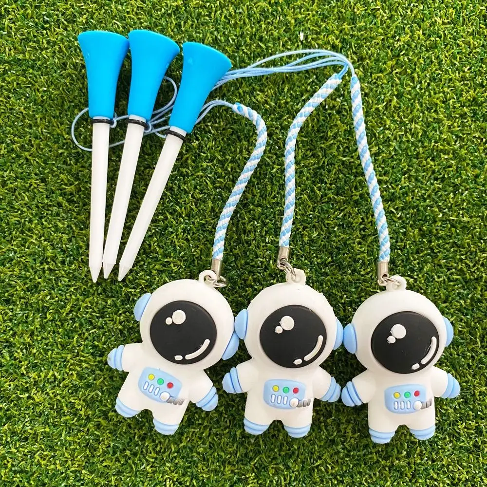 Golf Ball Holder 8.3mm Golf Ball Tees Astronaut Cartoon Golf Rubber Tees Prevent Loss of Easy To Find Practice Dropshipping