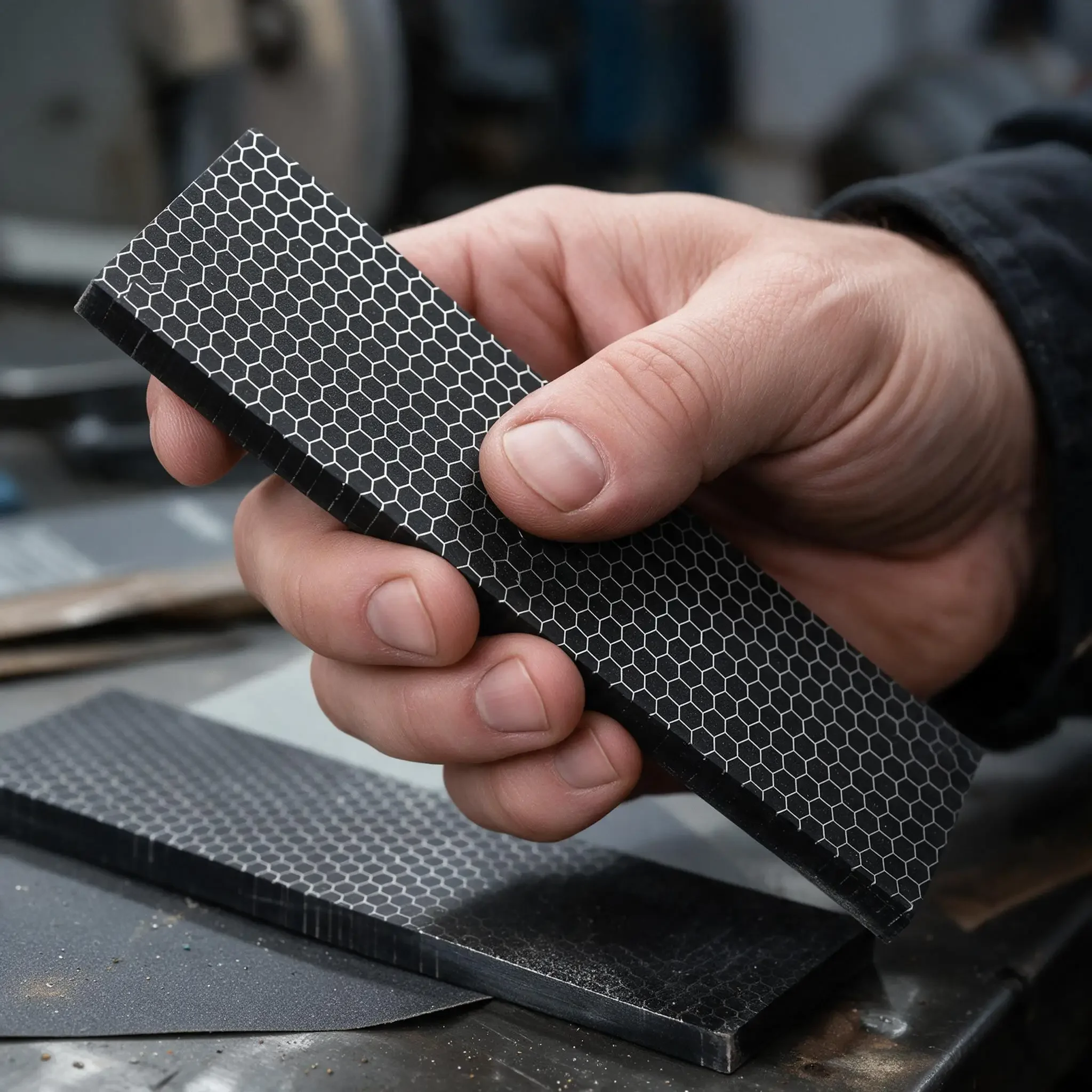 1PC Tools Handle Patch Material C-Tek Snake Skin Pattern Resin Material DIY Knife Handle Material Honeycomb Resin Board Handmade