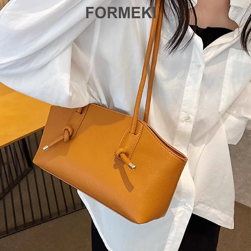 Formeki Women\'S Bag Shoulder Bag For Women Retro Solid Color Large Capacity Bag Ladies Female Bag