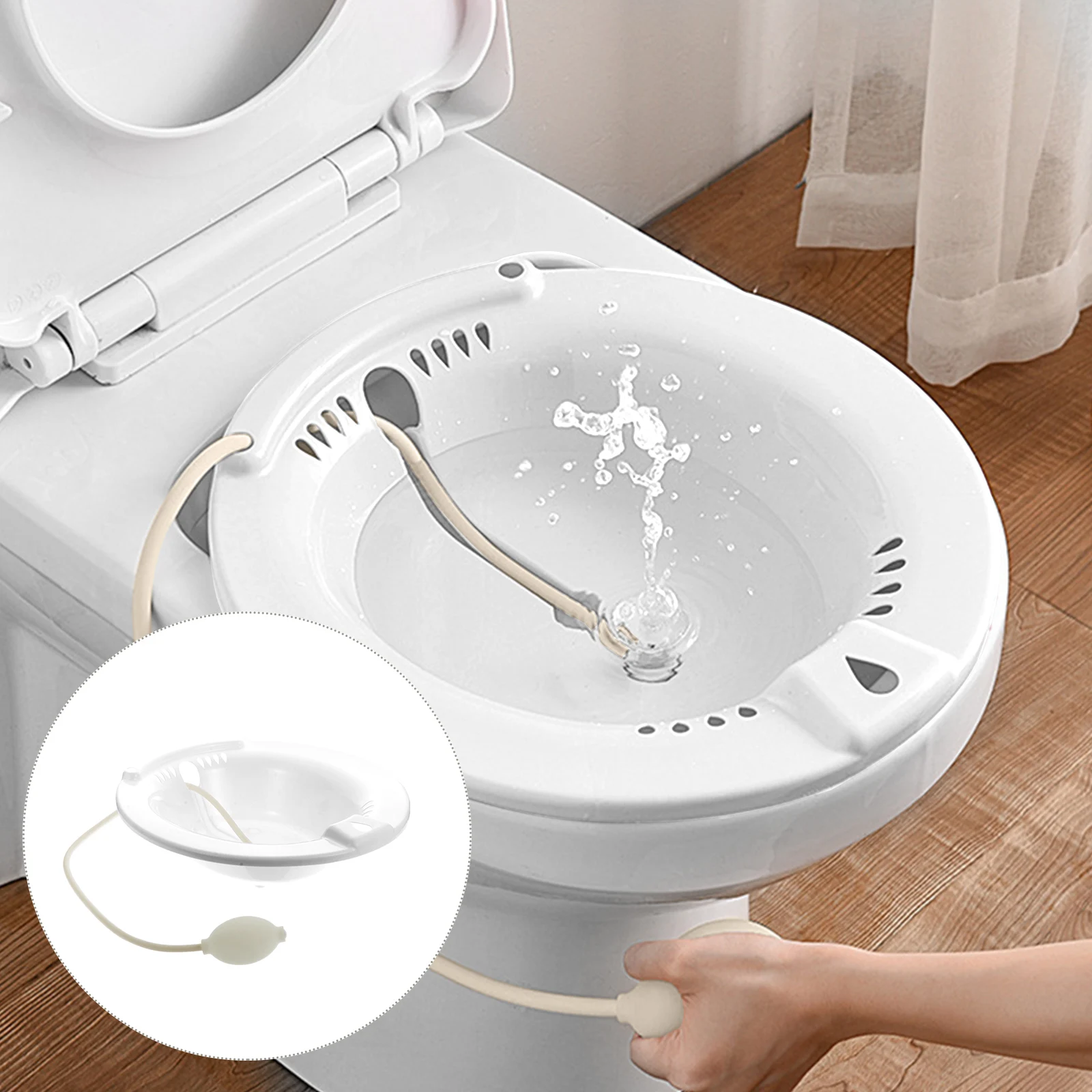 

s Sit Bath Basin for Pregnant Women Elderly Bidet Thickened Design Portable Postpartum Care Hemorrhoid Washing White Nursing