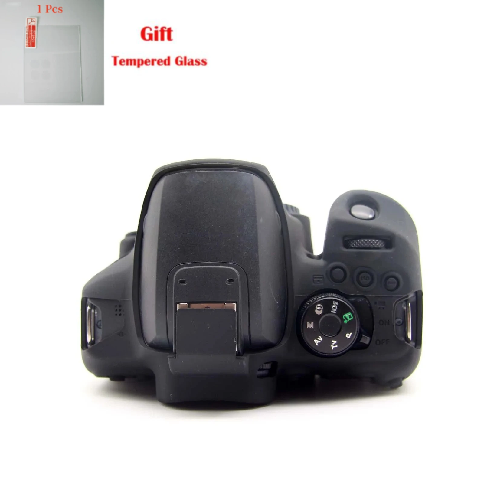 

Rubber Silicone Cover Skin For Canon EOS 850D SLR camera Case silicone sleeve + Tempered Glass LCD Protective Film