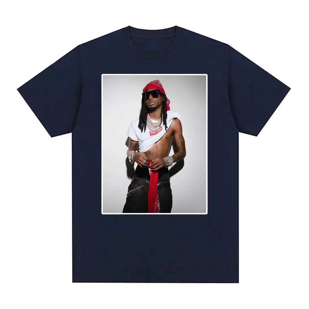 Playboi Carti Inspired Streetwear Tee Shirt Vintage Style Rap Aesthetic T-Shirt Men Women Hip Hop Cotton Oversized T Shirt