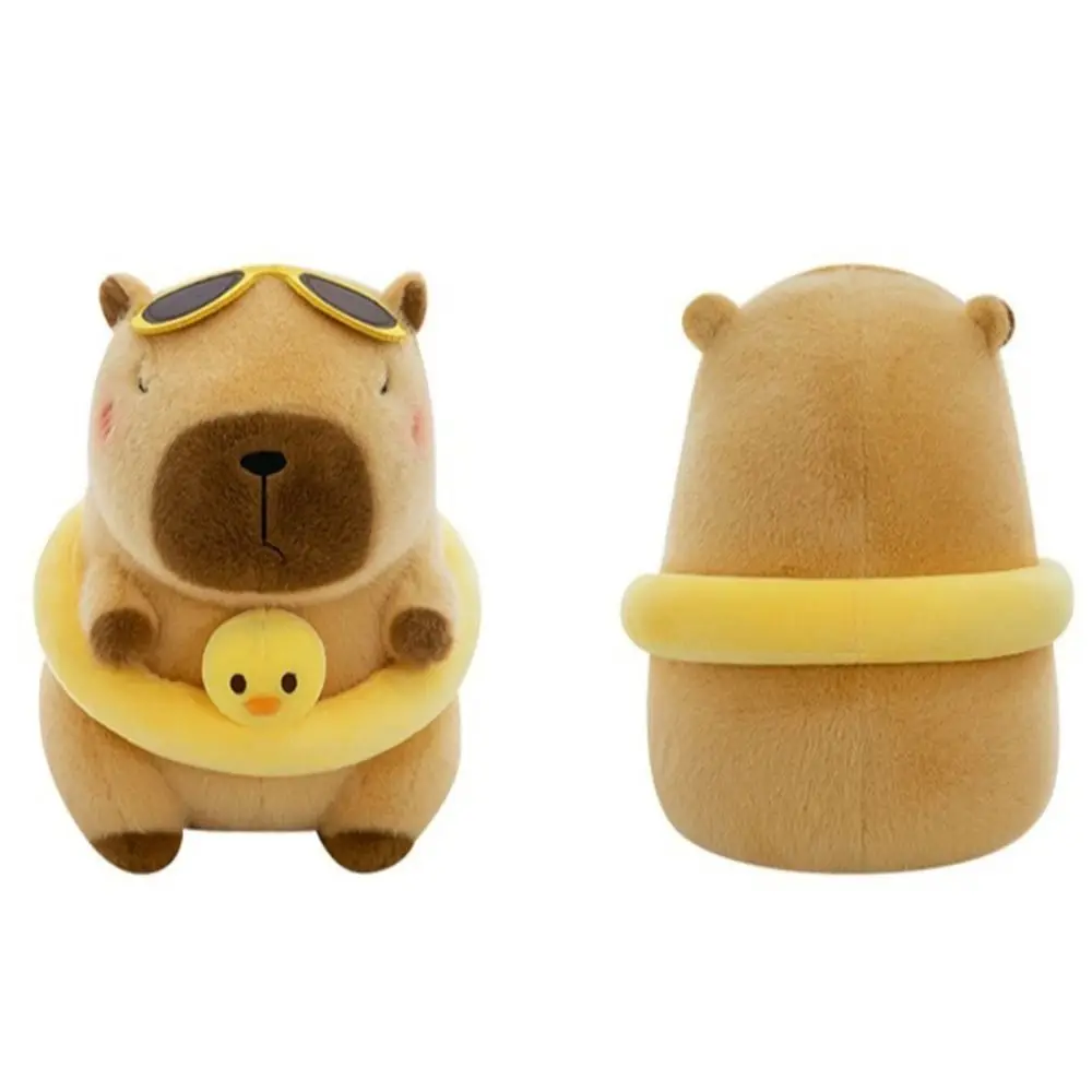 เสื้อผ้าชายหาด Capybara Plush ของเล่นฤดูร้อนว่ายน้ําวงกลม Capibara อะนิเมะ Fluffty ของเล่นการ์ตูน Capybara ตุ๊กตา Plush