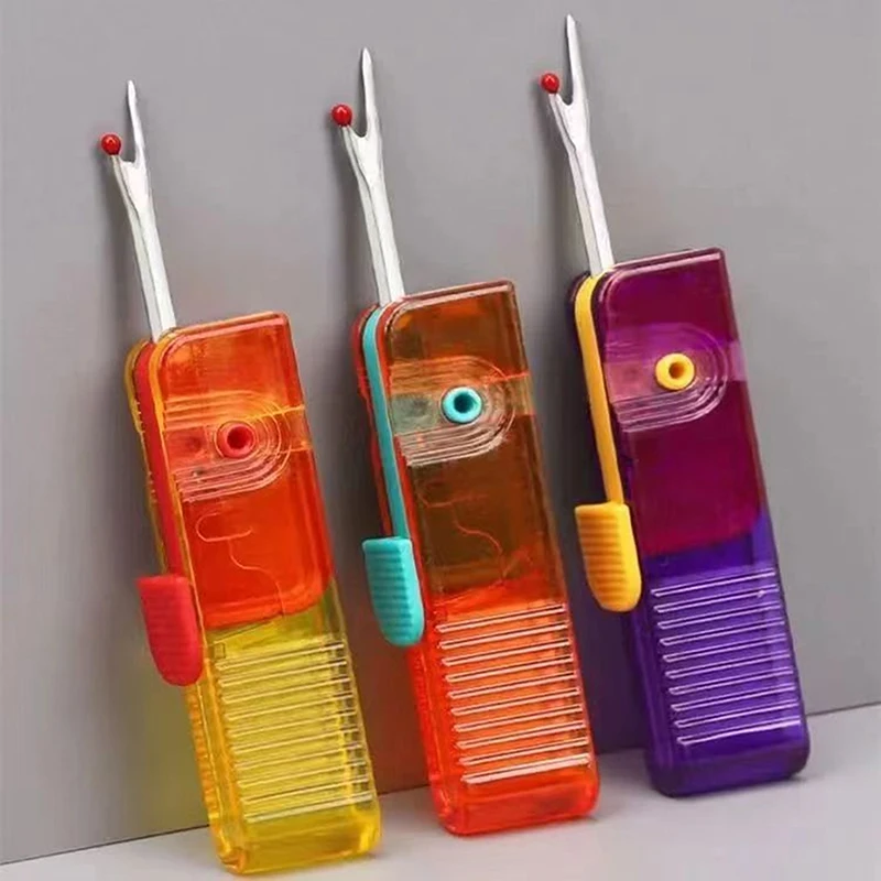 Cortadores de hilo de acero inoxidable, destripador de costuras, cuchillo para quitar puntadas, herramientas de costura artística, accesorios de costura DIY, 3 uds.