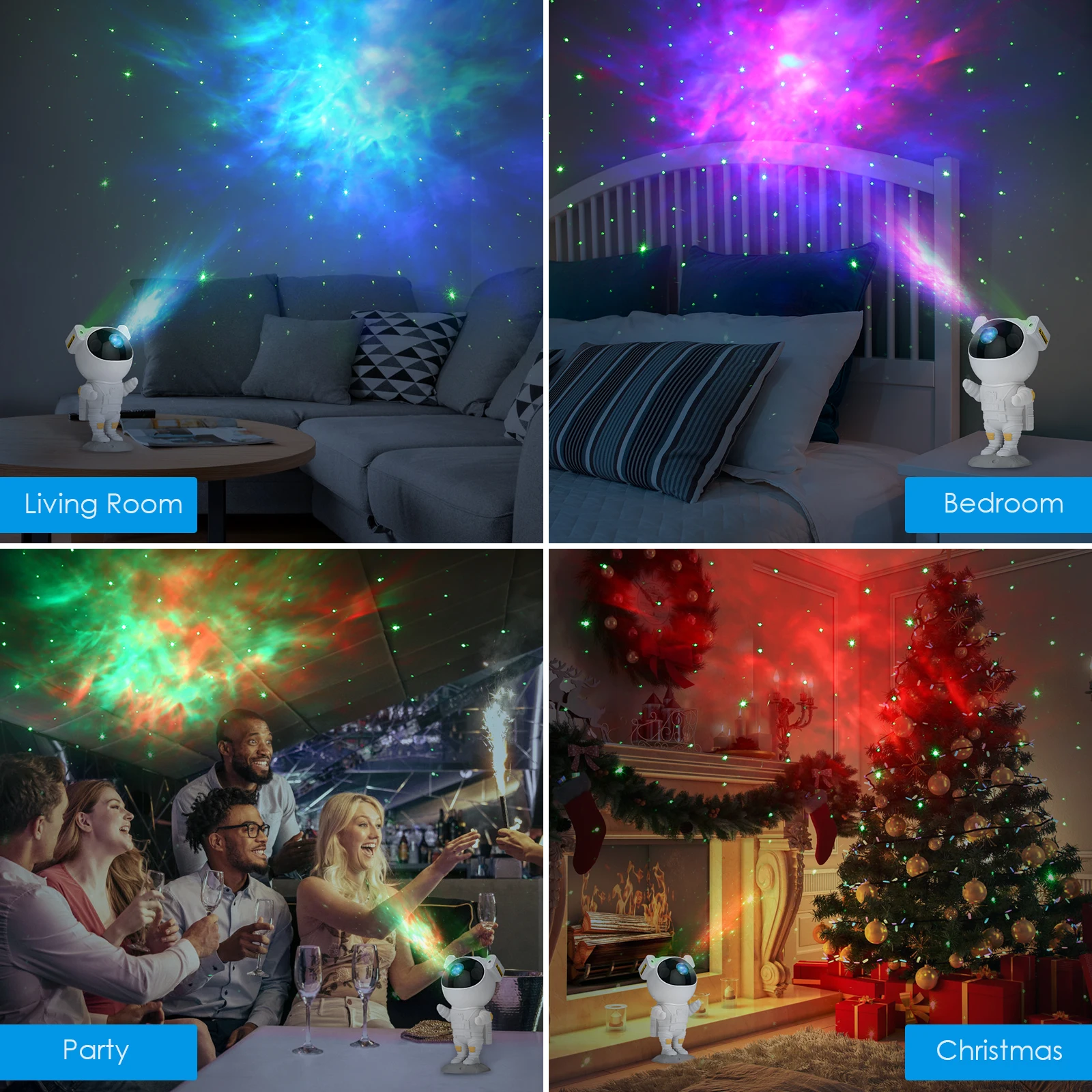 New Astronaut Projector Starry Sky Galaxy Stars Projector Night Lamp Home Room Decor Surprise Gifts For Children Adults