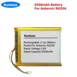 New 3.8V 5500mAh Li-Polymer Battery For Anbernic RG556 Gaming Console Handheld with 3-wire Plug