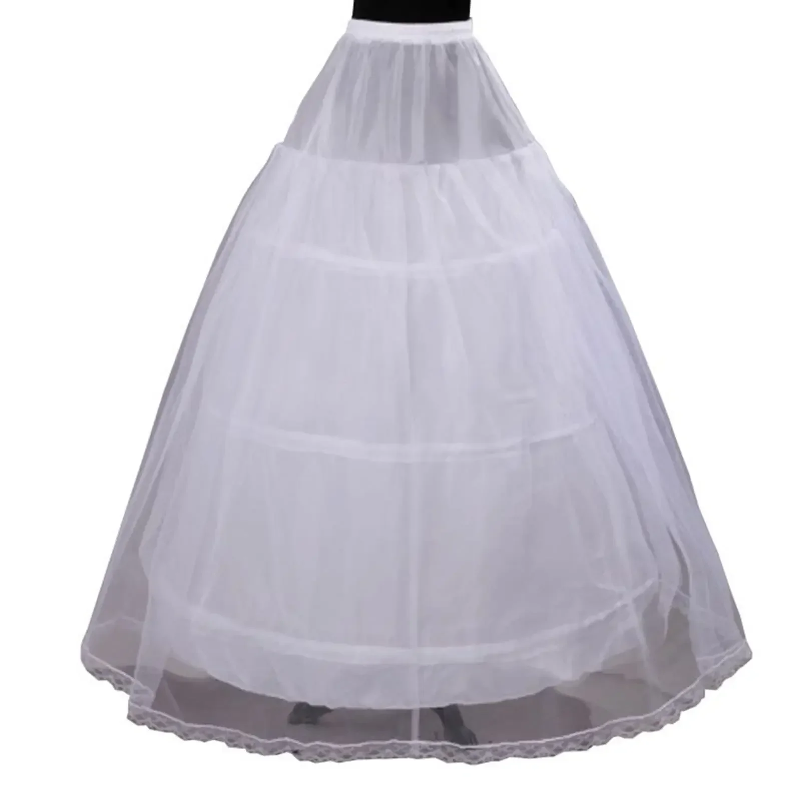 Falda de cintura alta para boda, vestido deslizante con forma de 3 aros, enagua de talla grande Floral