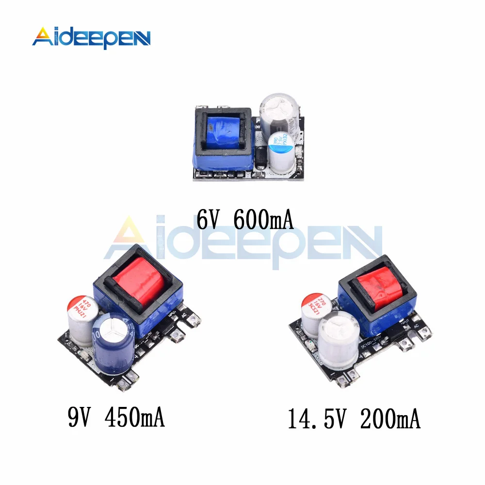 AC-DC 6V 9V 14.5V 200mA 450mA 600mA 3W Precision Buck Converter AC 220V to 6V 9V DC Step Down Transformer Power Supply Module