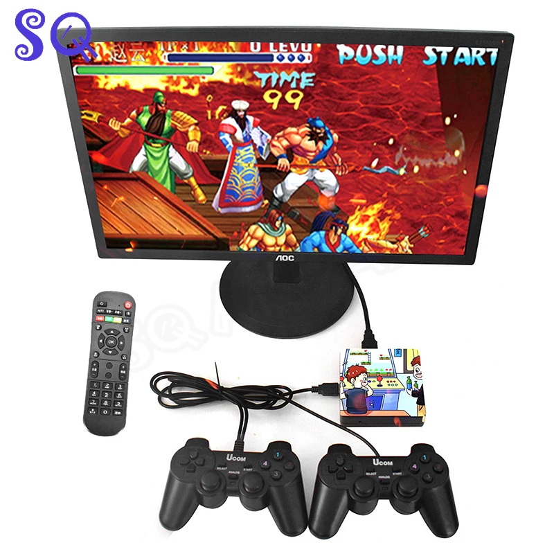 

Arcade Joystick Home Game Dual System TV box With Handle Power Supply Remote Control Wire For Video Game Vending machine