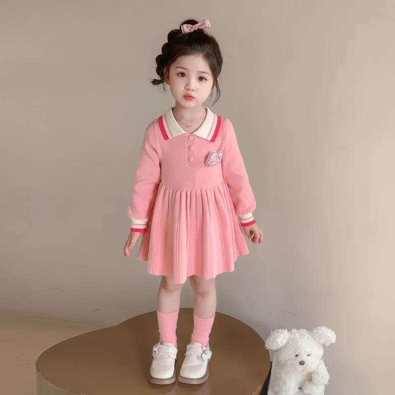 

Autumn Winter Cinnamoroll Anime Kawaii Sanrio Lovely Casual Long Sleeve Hoodie Clothes Cute 2025 Knitted Princess Dress Gifts