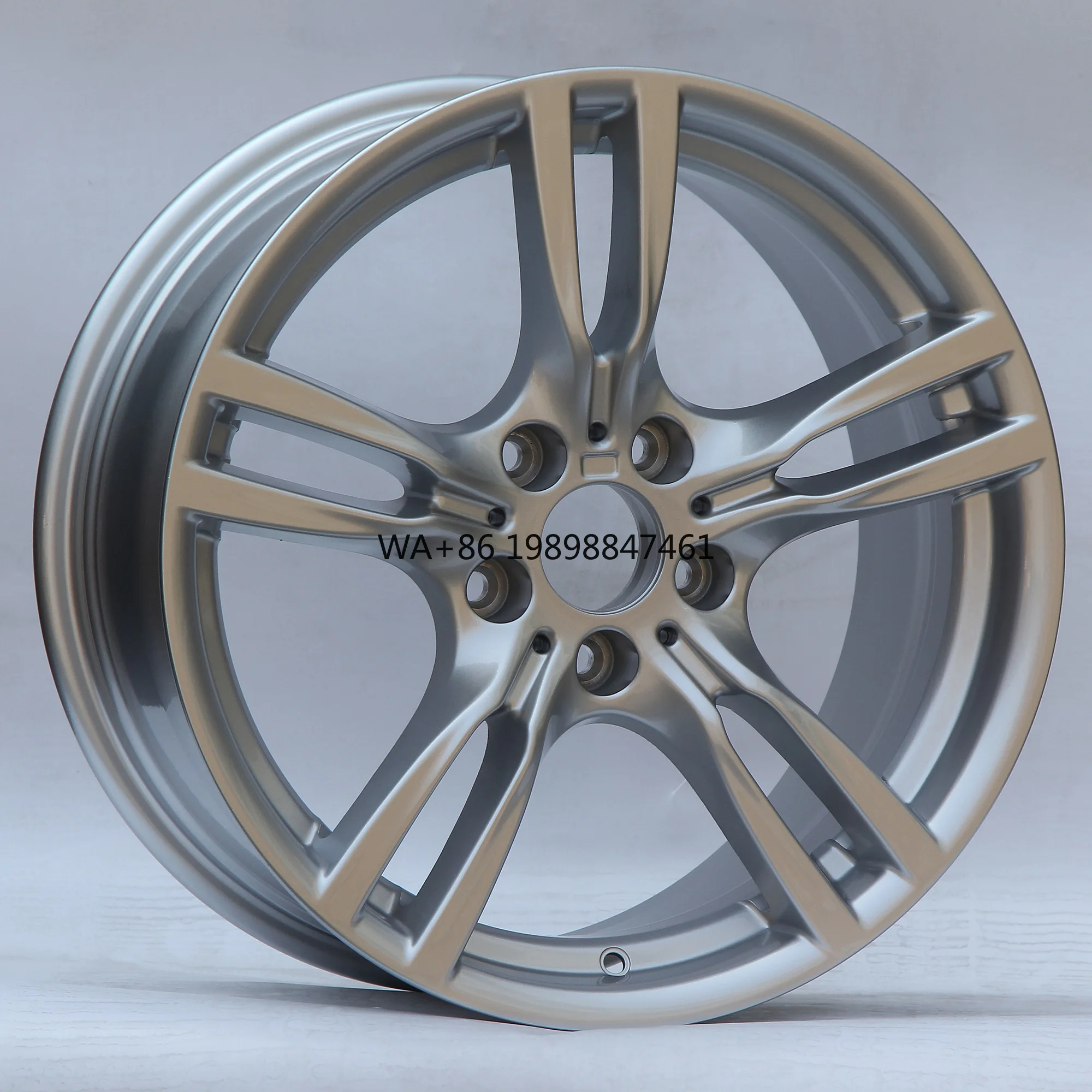 

Wheelcraft H262d New Aftermarket Aluminum Alloy Wheel 10.5Jx18inch 120mm Silver Multi Spoke Flow Formed Rims for 3 Series