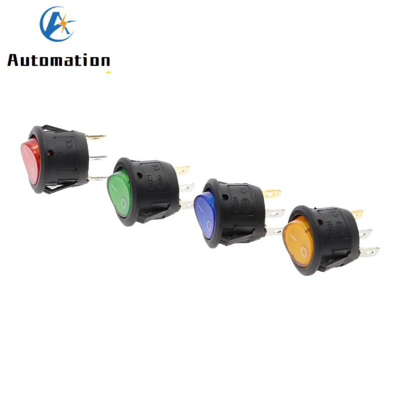 4 Xe Ô Tô 12V Tròn Đính Đá Công Tắc Đèn LED Xanh Tặng Công Tắc SPST Trên/Tắt Bán Điện điều Khiển Mũ Không Thấm Nước