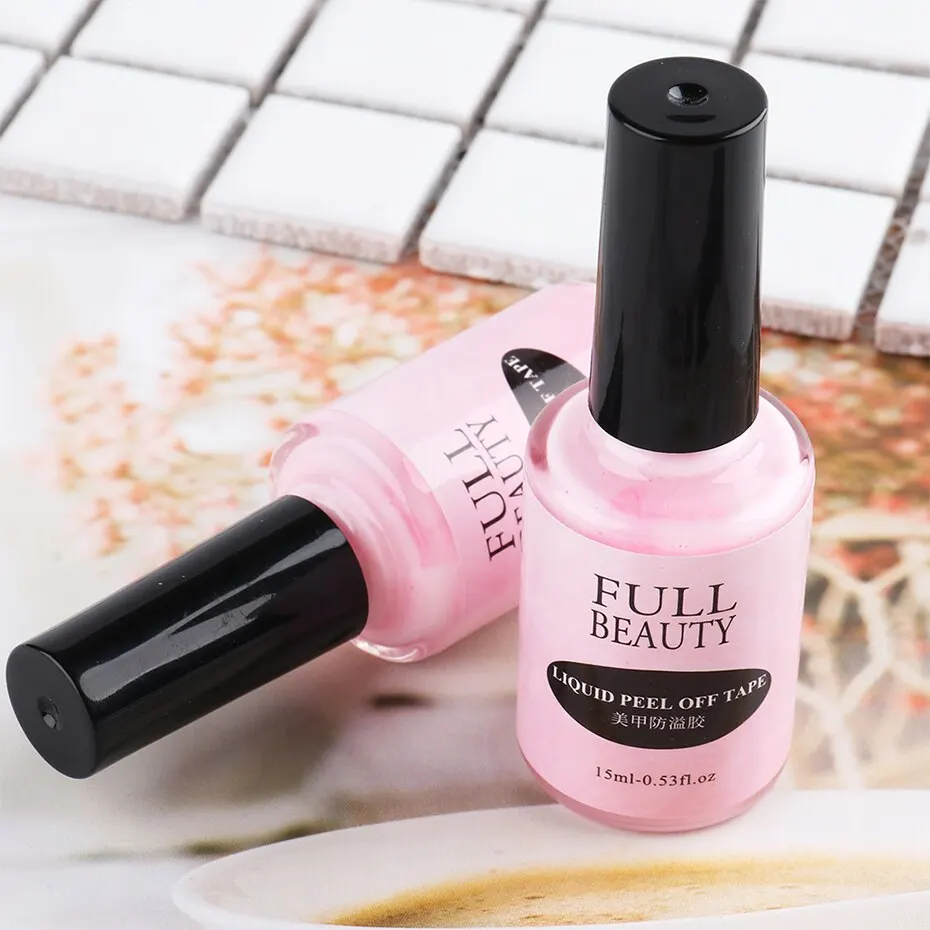 15ml Nail Latex Peel off Liquid Tape Nail Gel Polish Varnish Anti-Freezing Latex Glue Fast Dry Skin Care Edge Protector Tool