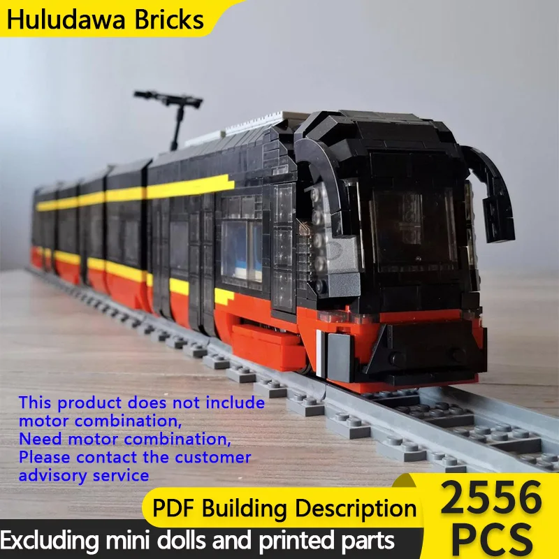 

City Car Model MOC Building Bricks Railway Gamma LF 06 AC Tram Modular Technology Gifts Holiday Assemble Children Toys Suit