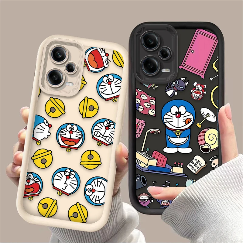 Cartoon D-Doraemon Silicone Case for Xiaomi Redmi Note 13 12 11 Pro Plus 4G 5G 12S 11S 10S 10 9 9S Redmi 14C 13C 12C A3 12 Cover