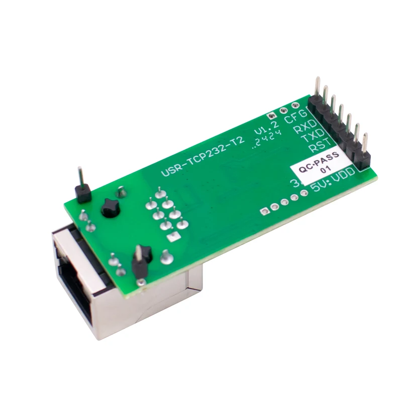 USR-TCP232-T2 小型シリアル イーサネット コンバータ モジュール シリアル UART TTL からイーサネット TCPIP モジュールへ DHCP および DNS XCW をサポート