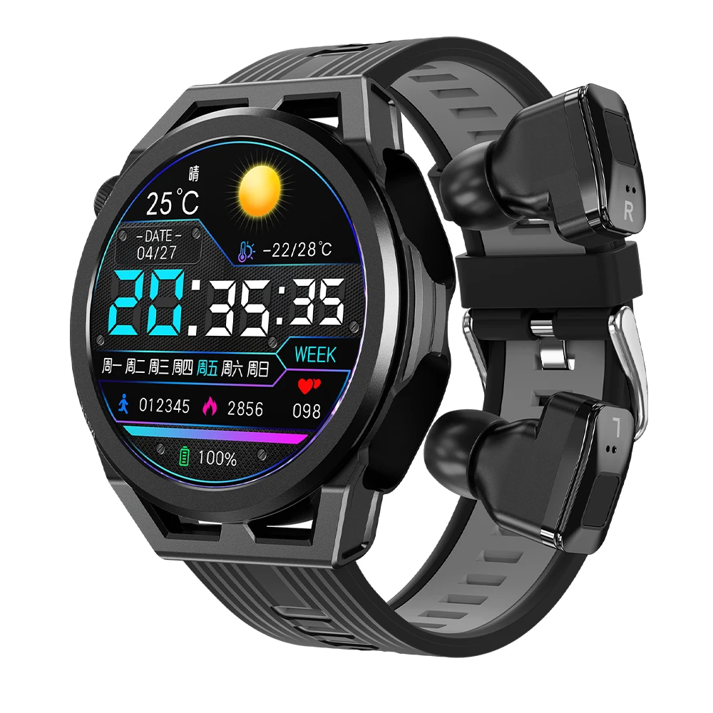 New N18 Smartwatch NFC Local Playback With Headphones TWS 2-in-1 Heart Rate, Blood Pressure, Sleep Health Monitoring SmartWatch