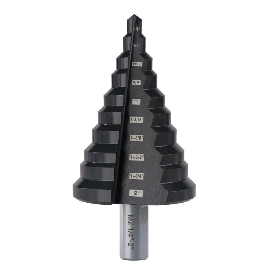 

4 to 2 Inches M2 HSS Step Drill Bit, Large Unibit for Cutting Holes on Stainless Steel, Metal, Wood amp Plastic 2